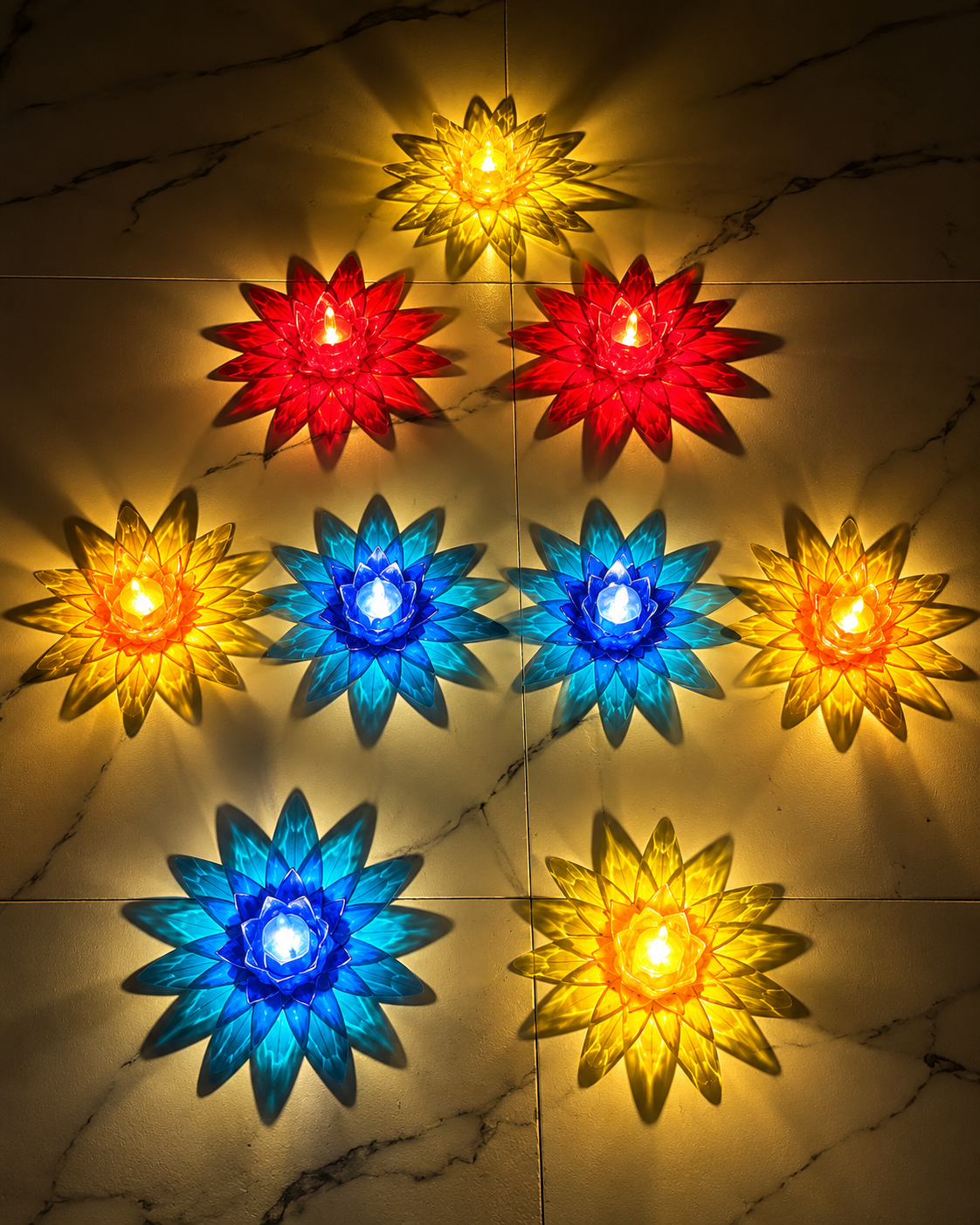 Lotus Glow™ – Decorative Lotus Diya (Pack of 36)