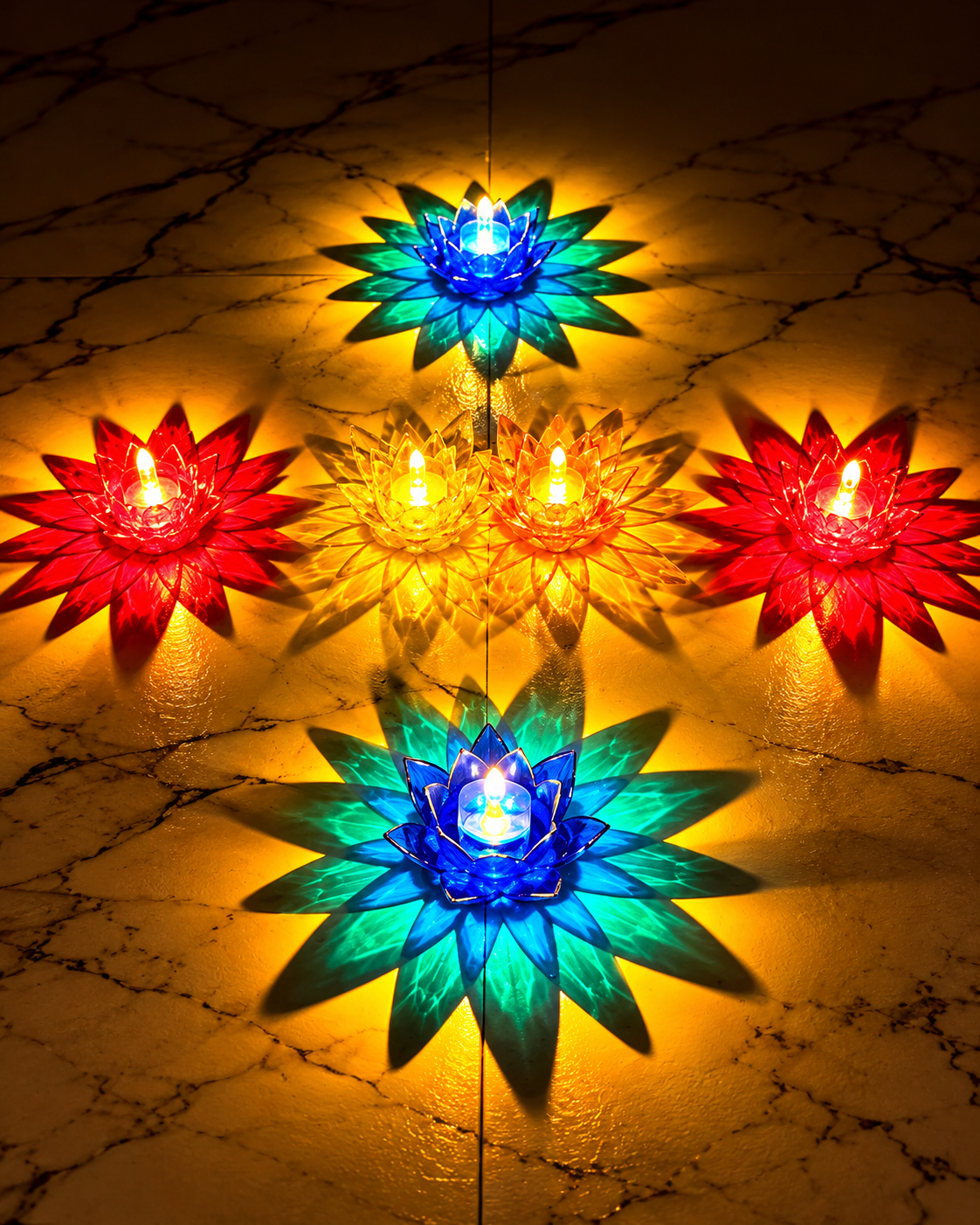 Lotus Glow™ – Decorative Lotus Diya (Pack of 36)