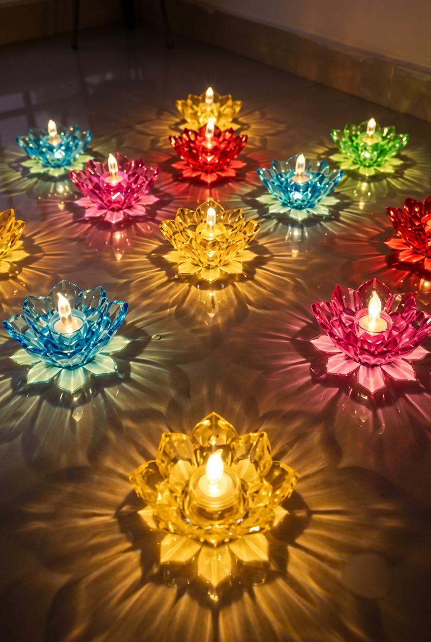 Lotus Glow™ – Decorative Lotus Diya (Pack of 36)