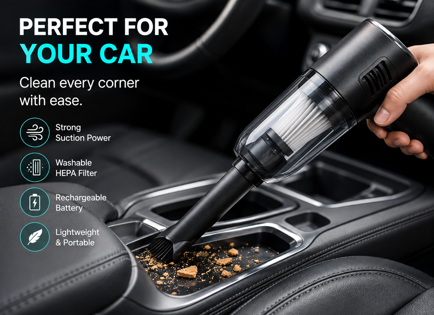 PocketVac™ 3-in-1 Handheld Vacuum Cleaner
